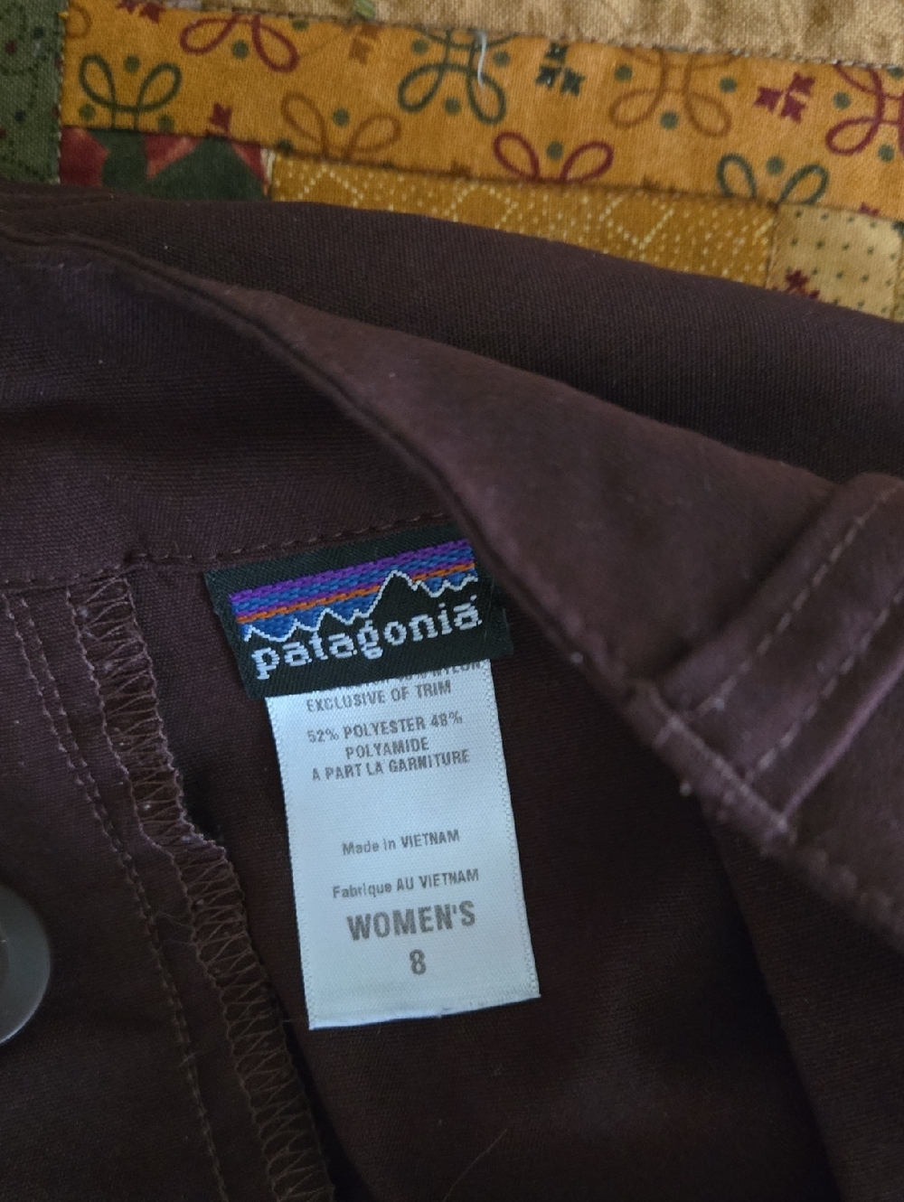 Patagonia Burgundy Brown Hidden Pocket Lightweight Pants - Picture 7 of 8